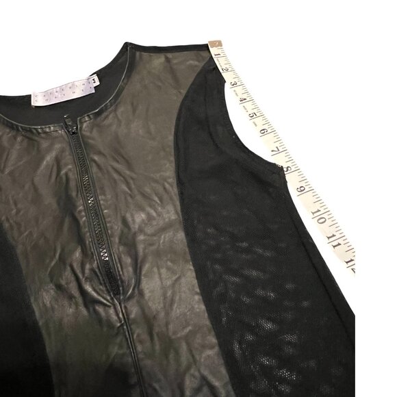 VTG | Catherine Coatney | Men's Zip Front | Faux Leather & Mesh | Fetish Vest - Picture 5 of 11